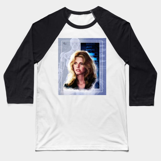 Lindsay Wagner, the Bionic Woman Baseball T-Shirt by micheleamadesi